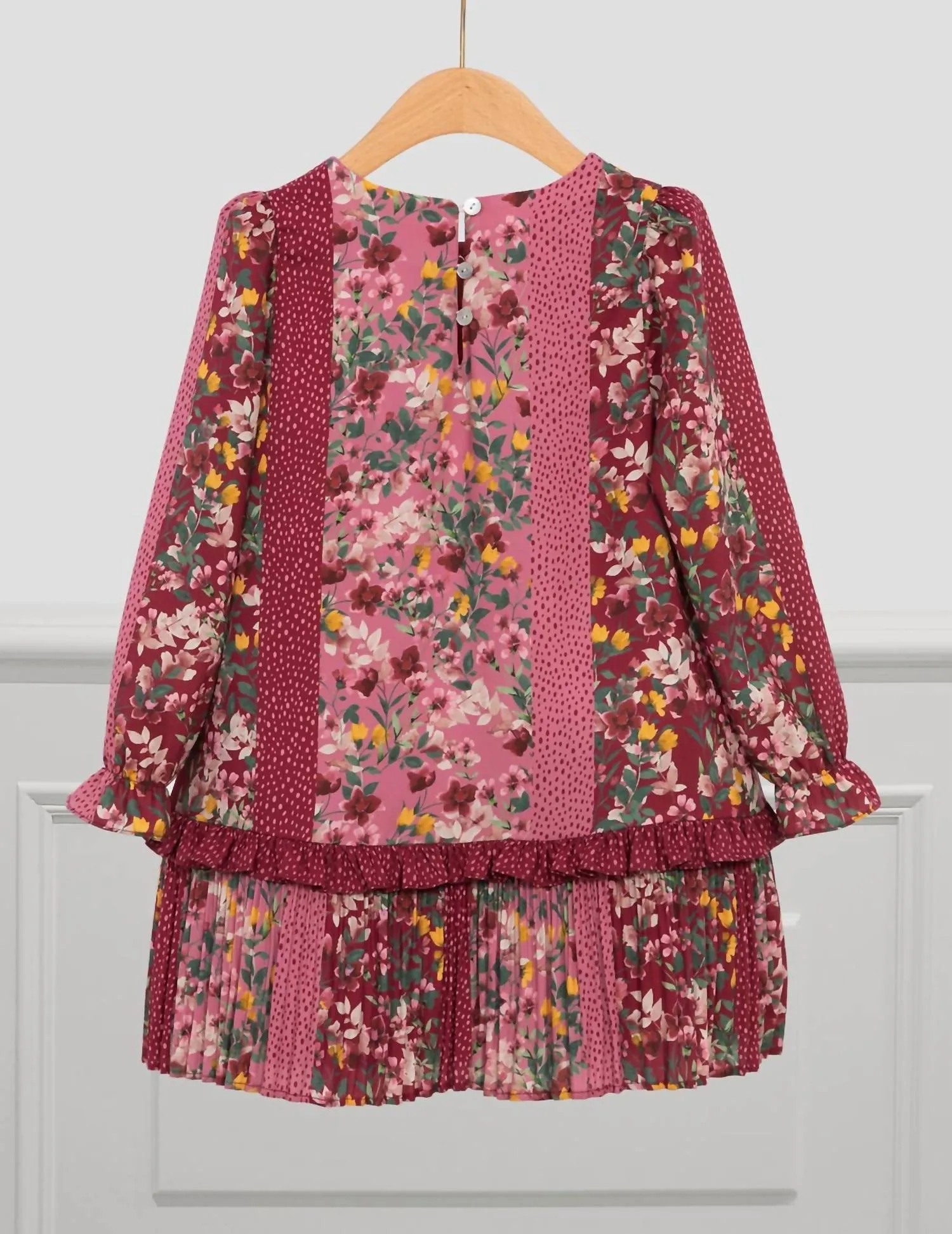 Abel & Lula - Girls Floral Printed Patch Dress