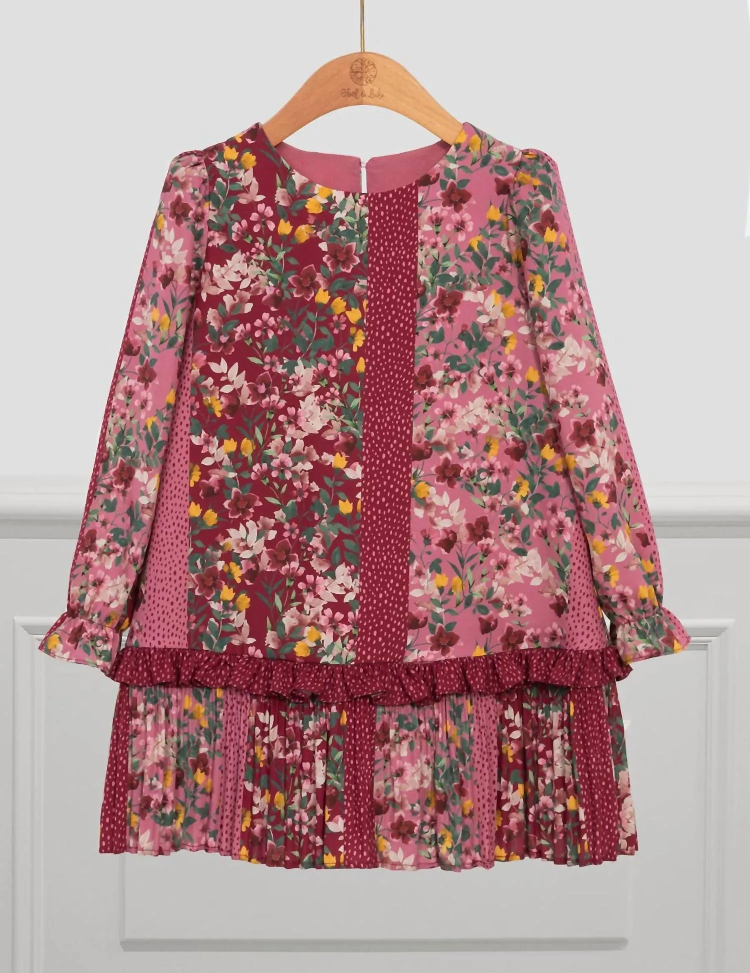 Abel & Lula - Girls Floral Printed Patch Dress