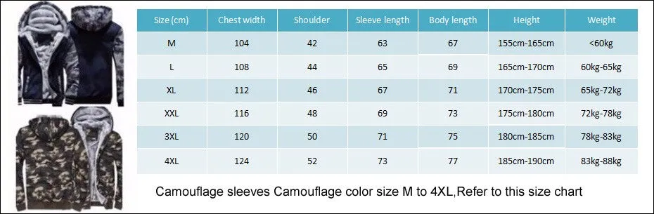 keep warm wool liner tracksuits men thick coats perfect Camouflage long sleeve jackets winter 2019 new man's sportswear hoodies
