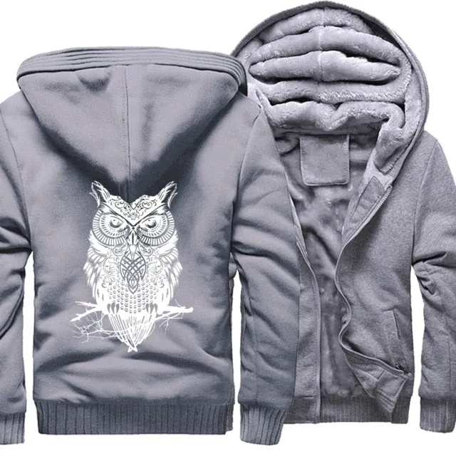 Men Clothing winter top Camouflage sleeve coats animal Printed Plus Size Brand sweatshirts 2019 Fashion Men's wool liner jackets