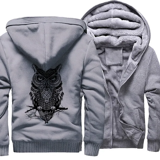 Men Clothing winter top Camouflage sleeve coats animal Printed Plus Size Brand sweatshirts 2019 Fashion Men's wool liner jackets