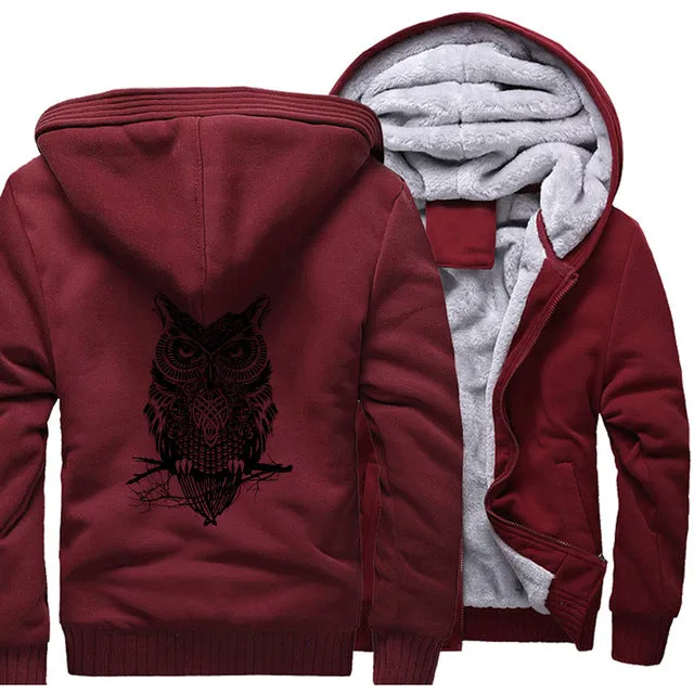 Men Clothing winter top Camouflage sleeve coats animal Printed Plus Size Brand sweatshirts 2019 Fashion Men's wool liner jackets
