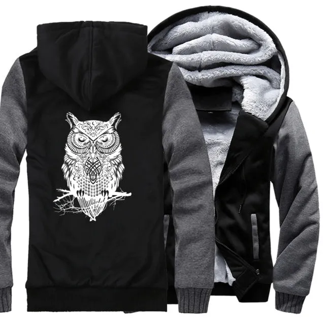 Men Clothing winter top Camouflage sleeve coats animal Printed Plus Size Brand sweatshirts 2019 Fashion Men's wool liner jackets