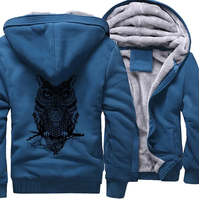 Men Clothing winter top Camouflage sleeve coats animal Printed Plus Size Brand sweatshirts 2019 Fashion Men's wool liner jackets