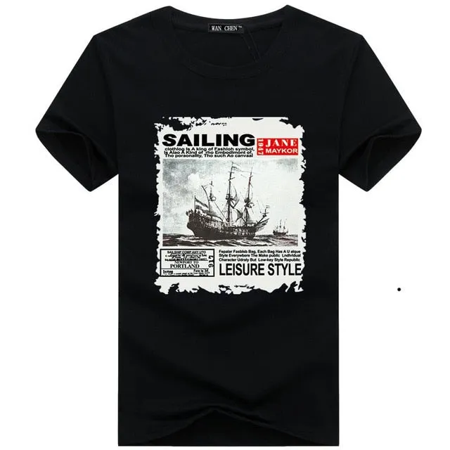 New Fashion T Shirts Men summer Cotton Casual O Neck Short Sleeve