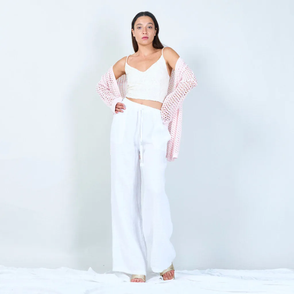 Open-knit long cardigan wholesale