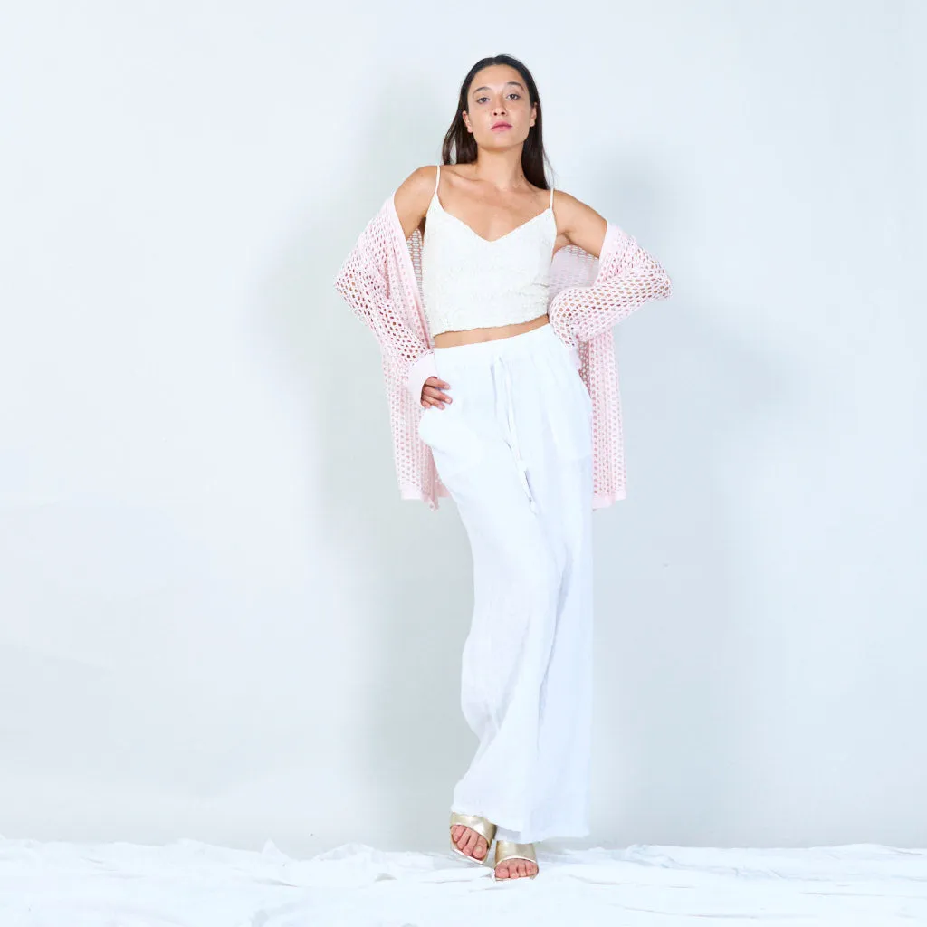 Open-knit long cardigan wholesale