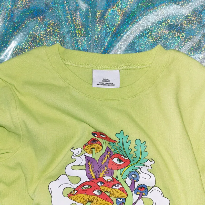 Y2K Aesthetic Crop Top Fungus Among Us